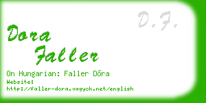 dora faller business card